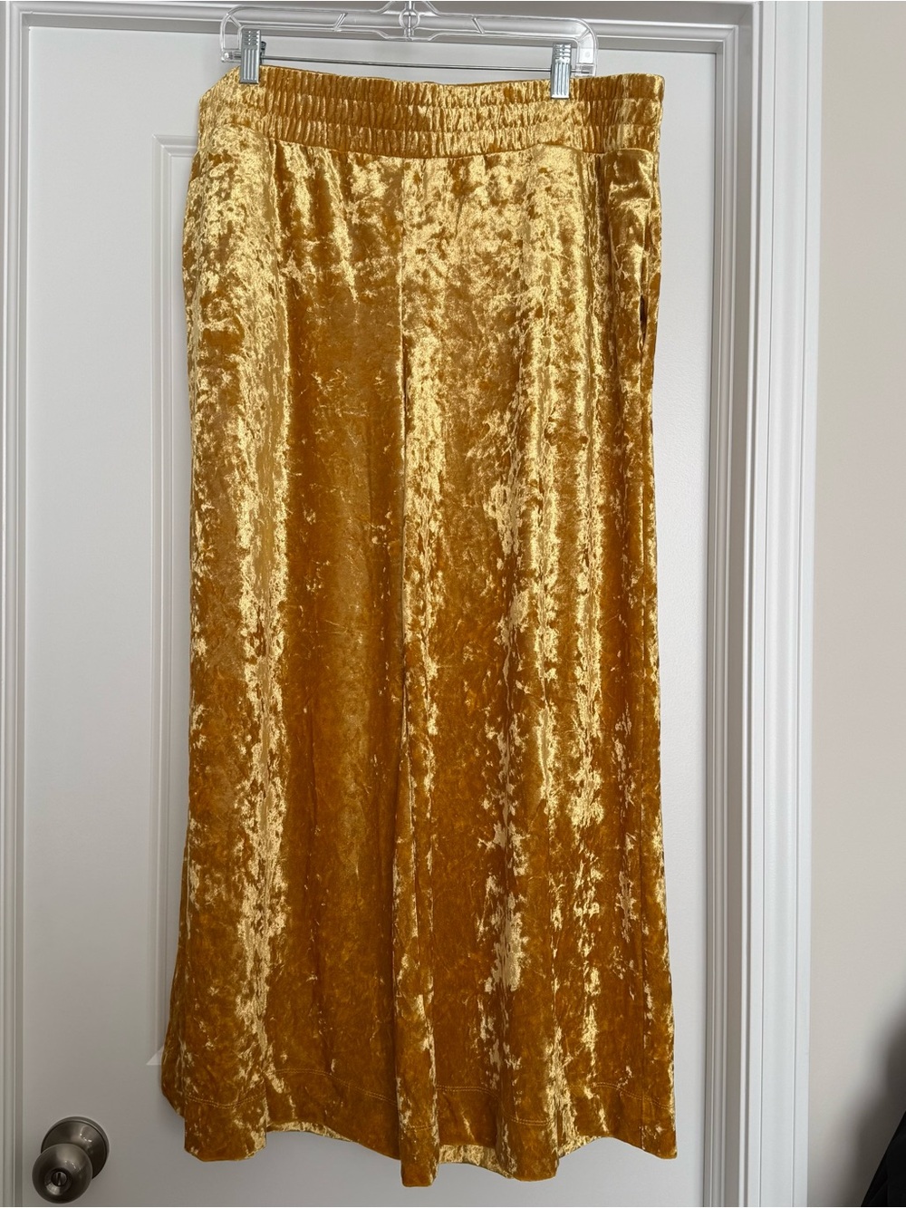 a new day Gold Crushed Velvet Pants